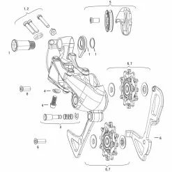 SRAM Ersatzteile GX 1X11 / GX DH 1X7 Type 2.1 Schaltwerk