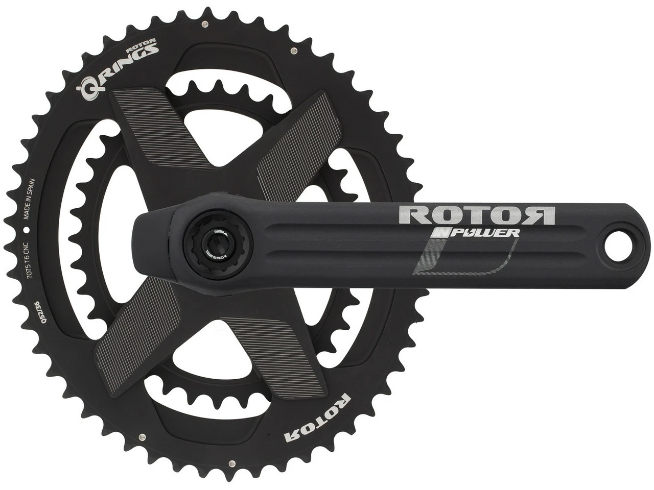 Rotor INPower DM Road Powermeter Kurbelgarnitur Mit Spidering, Q-Rings 3 Rotor INPower DM Road Powermeter Kurbelgarnitur Mit Spidering, Q-Rings